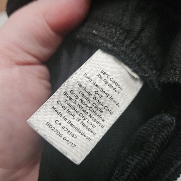 Talbots Black Corduroy Simply Flattering  Straight Leg Pants! - Picture 6 of 7